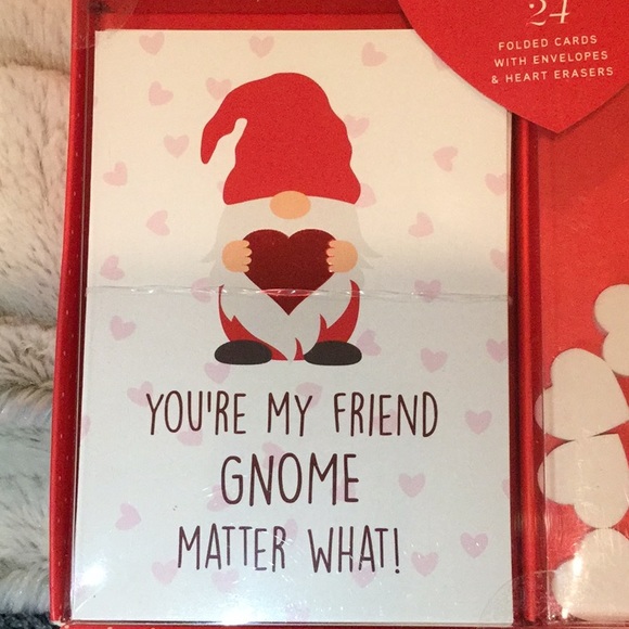 24 Gnome Valentines with Erasers & Envelopes - Picture 4 of 7